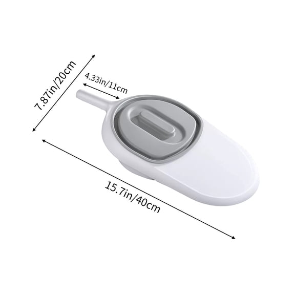 Rkxzt Plastic Nursing Bedpan Bedside Commode Potty with Cover for Adults Bedridden Patients Portable Plastic Urinal 1Pcs White Blue Green Household