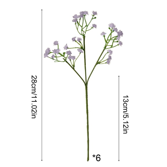 Rkxzt Plastic Simulation Cuttings 1PC Plastic Silk Boy's's Breath Flower Arrangement 28cm Light Blue White Red Purple Yellow Pink Home Wedding Decoration