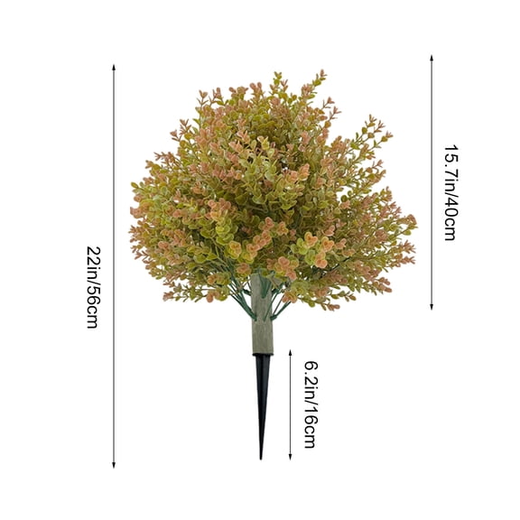 Rkxzt Plastic Simulation Ground Tree Plastic Cedar Topiary Trees Outdoor Faux Shrubs with Ground Spike 22.05 Inch Green Plastic Plant for Porch Garden