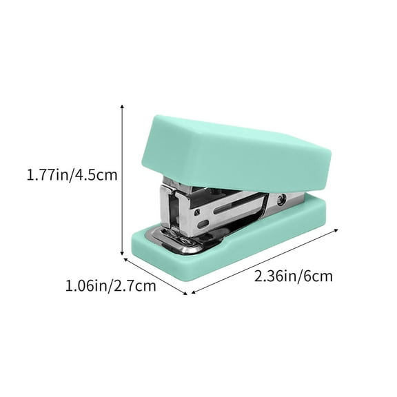 Rkxzt Plastic Stapler,Mini Stapler 12 Sheet Capacity Portable Effortless Binding Office Stapler 24/6 Staples Pink Green,Home Office Furniture|Plastic,Green
