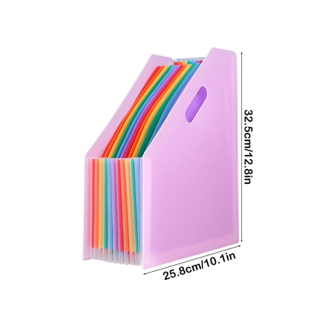 Rkxzt Plastic Storage Clip,Slanted Vertical File Rack A4 Large Capacity File Organizer Retractable Storage Folder 12.8x10.1in,Home Office