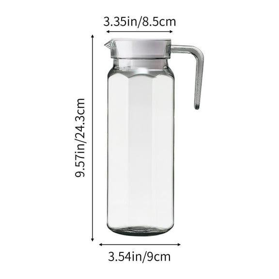 Rkxzt Plastic Thermos Flask,Large Capacity Plastic Tea Kettle Pitcher with Lid, 32 oz Drink Dispenser for Iced Tea, Lemonade, and Infused Water,Kitchen