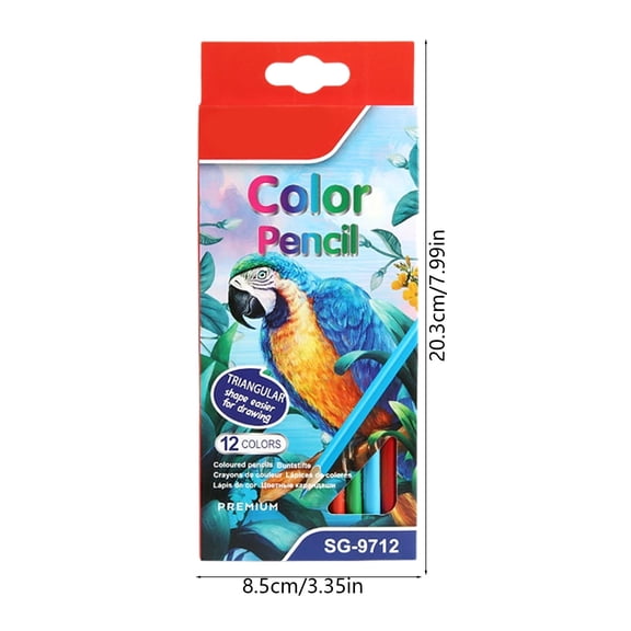 Rkxzt Plastic Woodless Painting Colored Pencils,Plastic Colored Pencils Set 12 Colors Wood-Free Oil-Based Drawing Pencils for Art Sketching,Home Office