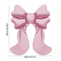 Rkxzt Plastics Balloon,Large Foil Balloon Bow Party Decorations 31.5x38.5in Pink Aluminum Foil for Wedding Baby Shower Birthday Christmas,Other