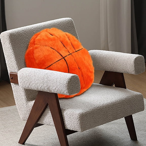 Rkxzt Plush Pillow 14-inch Soft Furry Football Lint Pillow Toy Decorative Soccer Ball Plush Doll for Room Decor Home Textiles|Cotton,B