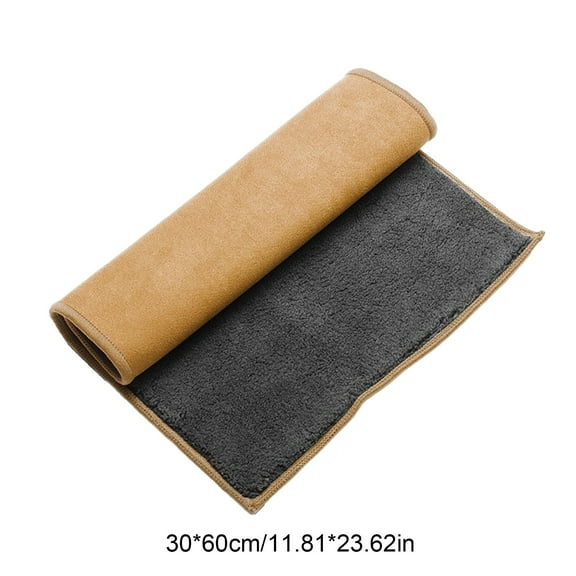 Rkxzt Polyester Car Cleaning Cloth Suede Car Wash Towel Double Sided Absorbent Microfiber Cloth 60x30cm 23.62x11.81in 1 Piece Bedding|Nylon,Spandex,Yellow