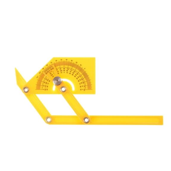 Rkxzt Protractor Angle Finder Protractor 0-180 Degrees Universal Goniometer Miter Gauge ABS Plastic 6.1 x 3.5 Inch Tools/Office|Plastic,Yellow