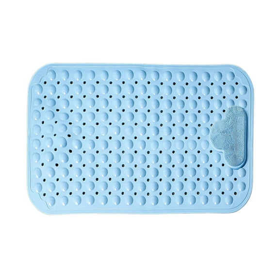 Rkxzt Pvc Anti-Slip Mat Non-Slip Bath Mat PVC Antifall Floor Mat with Foot Massage 27.56 x 15.75 Inch 1-Piece Home Decoration|Pvc,Blue