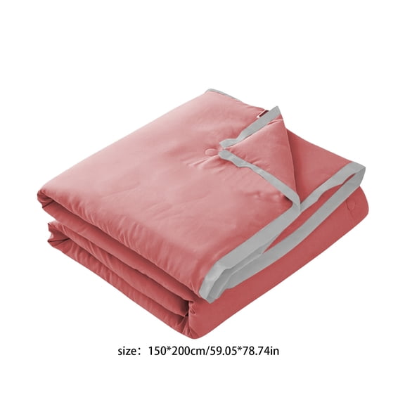 Rkxzt Quilt Cool Technology Double Layer Lightweight Blanket Silk 150x200cm Cooling Breathable Comforter Bedding|Polyester,Pink