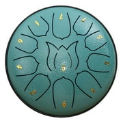 Rkxzt Rain Drum for Outside,11 Note 6 Inch Rain Drum for outside Garden,Chakra Drum for Rain Outdoor,Drum Rain Chime Waterproof,Steel Tongue Drum Rain Chime,Handpan Drum Steel Tongue Drum