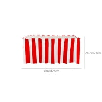 Rkxzt Red And White Striped Table Skirt Red and White Striped Carnival Table Skirt Waterproof Rectangular Table Decoration 14ft Long 29in High Home