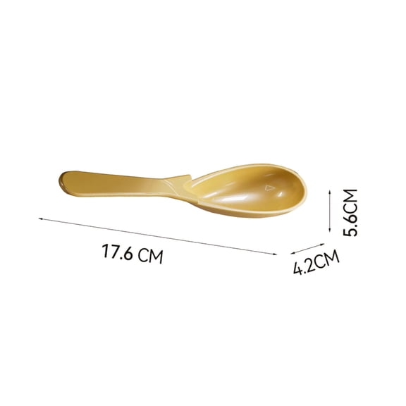 Rkxzt Rice Spoon Non-Slip Asian Soup Spoon with Long Handle Food Grade Ramen Spoon with Notch for Dumplings Tomato Bisque Dishwasher Safe 1 Count Kitchen