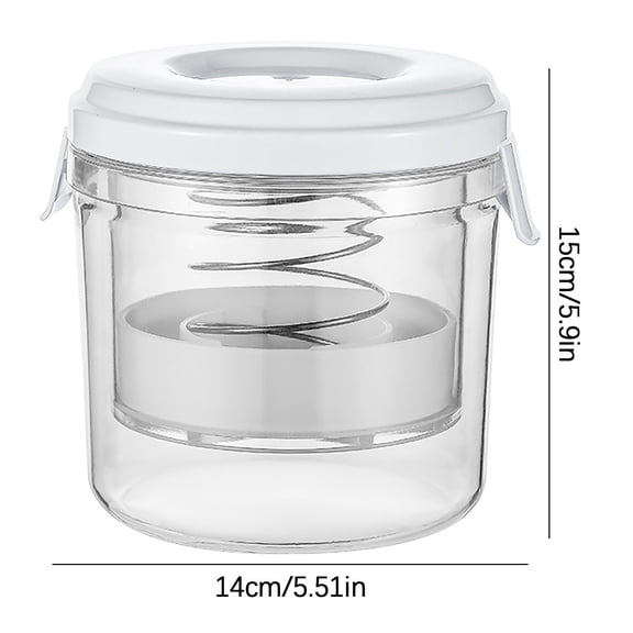 Rkxzt Sealed Jar,1300ml Press-Type Pickle Jar Food-Grade Plastic Fermenting Container with Sealed Lid and Filter Mesh,Bento Boxes|Plastic,Clear