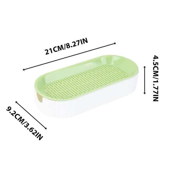 Rkxzt Seedling Pot,Hydroponic Grass Planter for Cats Soilless Growing Pot with Tray Indoor Outdoor Use,Seedling Tray|Plastic,Green