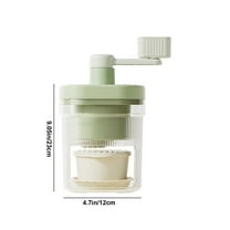 Rkxzt Shaved Ice Machine Manual Ice Shaver Hand Crank Snow Cone Maker Green Plastic 9x4.7 Inch with 2 Bowls 4 Plates Kitchen & Dining|Plastic,Green