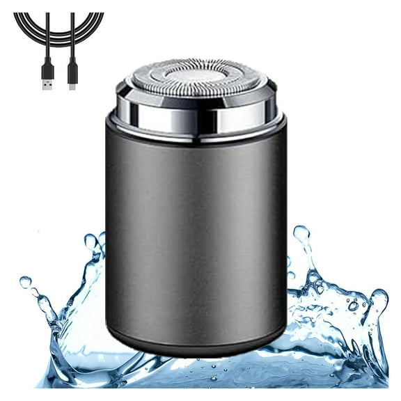 Rkxzt Shaver Sopami Mini Shaver Portable USB-C Rechargeable Wet Dry Use IPX7 Waterproof for Men and Women Tools/Office|Metal,Blue