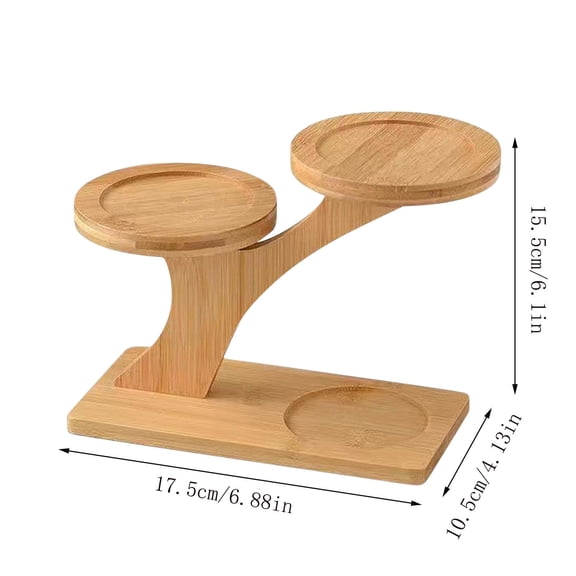 Rkxzt Small Bamboo Frame 1PC Multi Tier Plant Stand for Succulents Indoor Tabletop Display Rack with Pot Holder 8.9 x 5.7 x 1.4 Inches