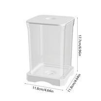 Rkxzt Small Desktop Fish Tank Self Cleaning Mini Aquarium with LED Lighting Desktop Cube Tank 6.96x4.64"Rotary Ecology Starter Kit Storage