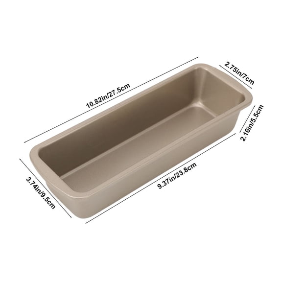 Rkxzt Stainless Steel Bread Baking Pan Non Stick Carbon Steel Bread Baking Tray 10.82x3.74x2.16 Inches Heat Resistant Kitchen & Dining|Stainless Steel,Gold