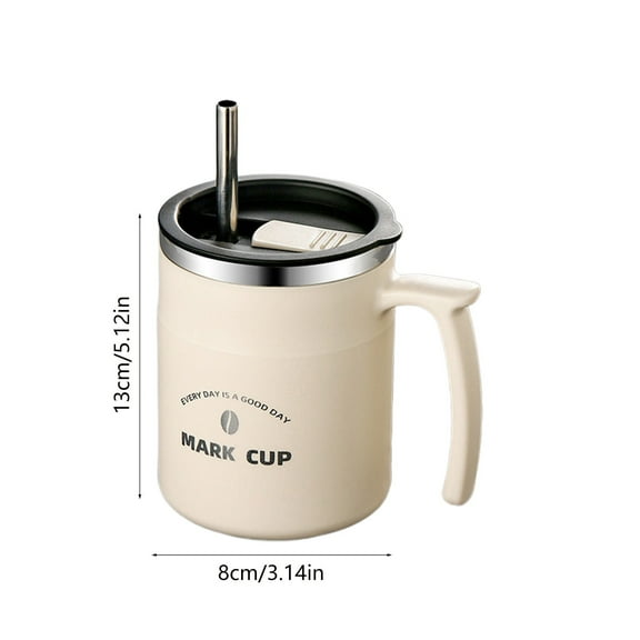 Rkxzt Stainless Steel Mug,Double Wall Insulated Stainless Steel Coffee Mug with Lid and Handle 16 oz Thermal Travel Cup Green,Kitchen Utensils &