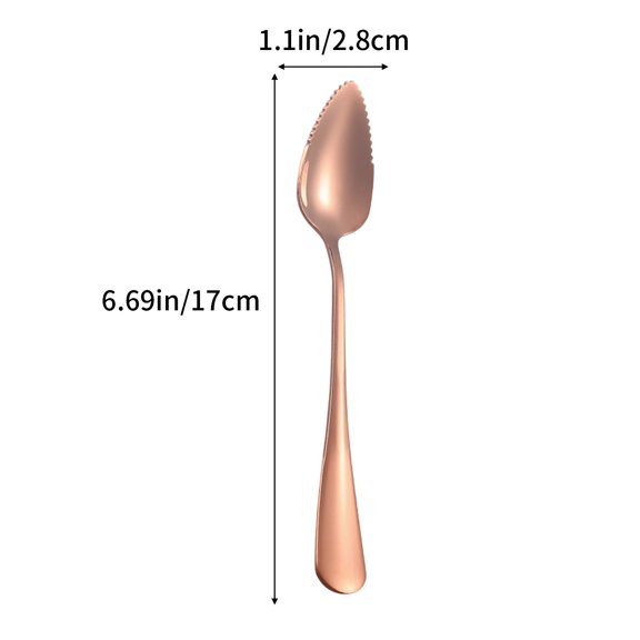 Rkxzt Stainless Steel Spoon Stainless Steel Serrated Boy's Food Scraper Spoon for Fruit and Vegetable Puree 6.69"Silver Rose Multicolor Kitchen