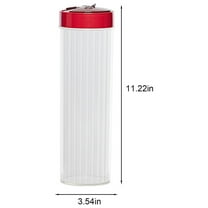 Rkxzt Storage Bin Tall Clear Airtight Food Storage Jar with Lid 11.22 x 3.54 Inches Kitchen Pantry Container for Spaghetti Flour Cereals Coffee Beans
