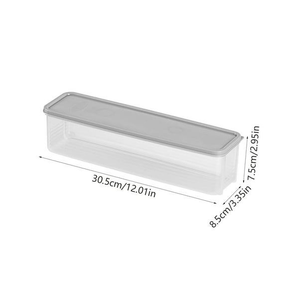 Rkxzt Storage Box 2PC Plastic Noodles Storage Box Rectangular Food Container Sealed Airtight 12 x 3.3 x 2.9 Inch Kitchen Pantry Organizer Storage &