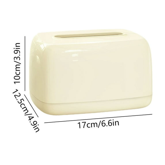 Rkxzt Storage Box Plastic Wall Mounted Tissue Box with Built-in Spring,6.6x4.9x3.9in,White Yellow Pink Colors,1-Pack Storage