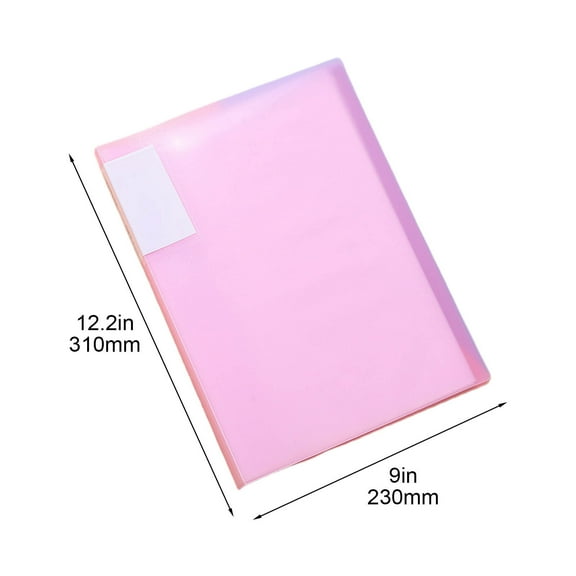 Rkxzt Storage Folder,Clear Plastic 3-Ring Binder Folder Loose-Leaf Transparent for Home Office Documents,Office & Stationery|Plastic,A