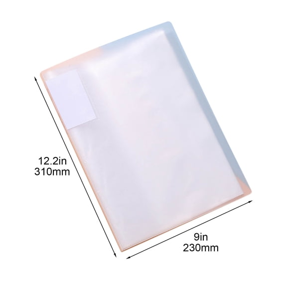 Rkxzt Storage Folder,Clear Plastic 3-Ring Binder Folder Loose-Leaf Transparent for Home Office Documents,Office & Stationery|Plastic,B