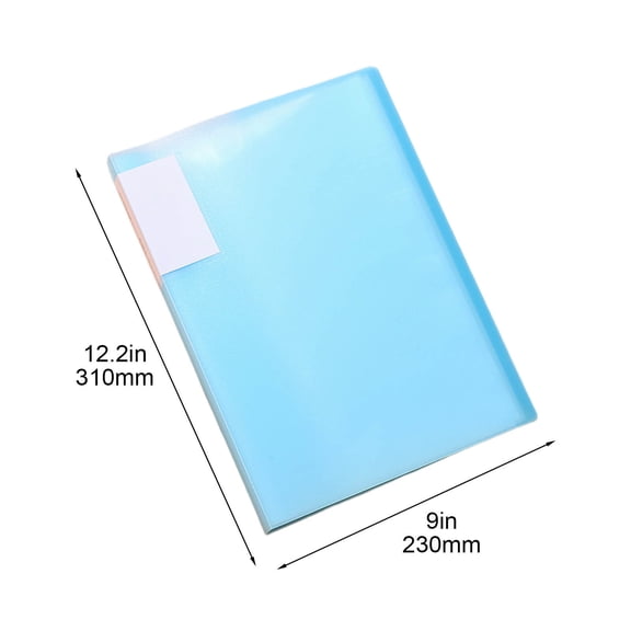 Rkxzt Storage Folder,Clear Plastic 3-Ring Binder Folder Loose-Leaf Transparent for Home Office Documents,Office Stationery