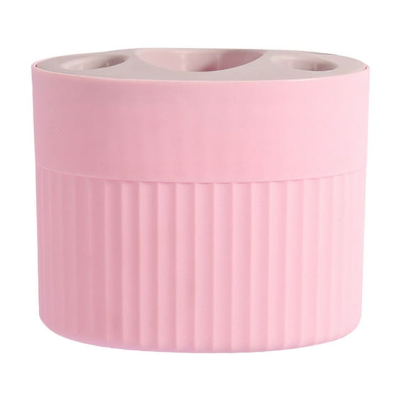 Rkxzt Storage Tube Plastic Toothbrush and Toothpaste Holder Set with Adhesive Mount, Pink White or Blue, 1-Piece Bathroom Organizer Bathroom