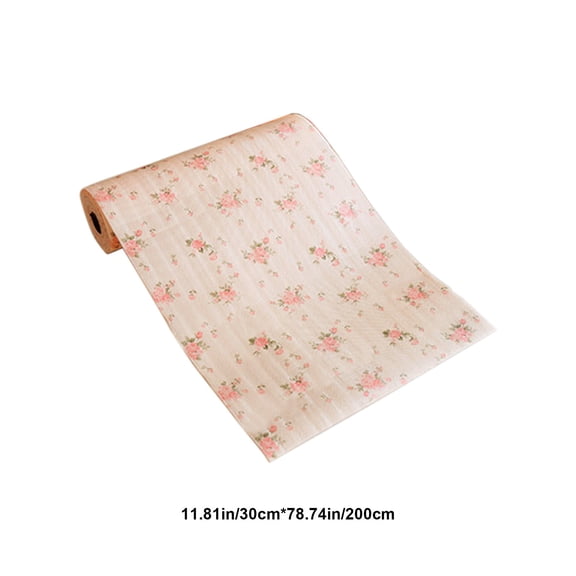 Rkxzt Table Mat Japanese Floral Drawer Liner Waterproof Non-Slip Shelf Mat 78.7x11.8"PVC Cabinet Liner 2 Rolls Kitchen Dining