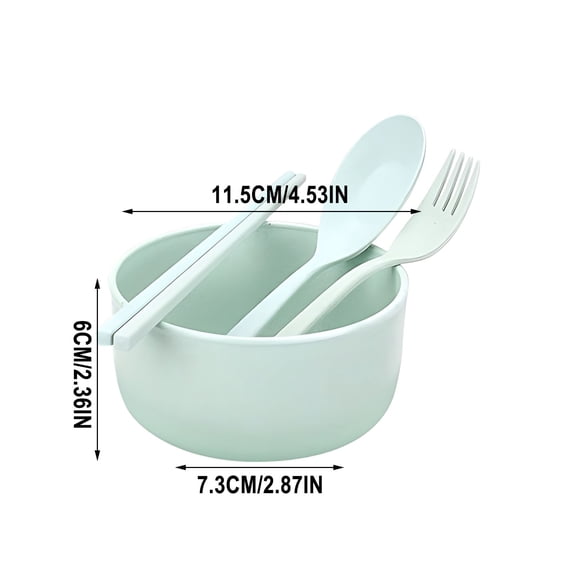 Rkxzt Tableware Set,Bowl Spoon Chopsticks Fork 4-Piece Tableware Set Dishwasher Safe,Kitchen Utensils Gadgets