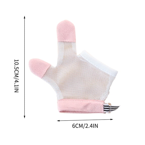 Rkxzt Thumb Sleeve Thumb Sucking Gloves for Kids 1 Pair Finger Guard to Stop Nail Biting Soft Breathable Adjustable Wrist Strap Tools/Office|Cloth,Pink
