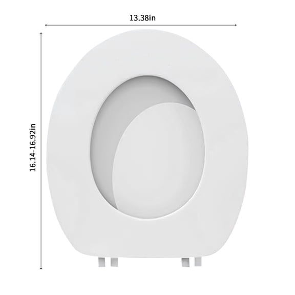 Rkxzt Toilet Seat Soft Elongated Vinyl Toilet Seat with Comfort Foam Cushioning, White or Blue, Fits Standard Toilets, Easy Installation Household