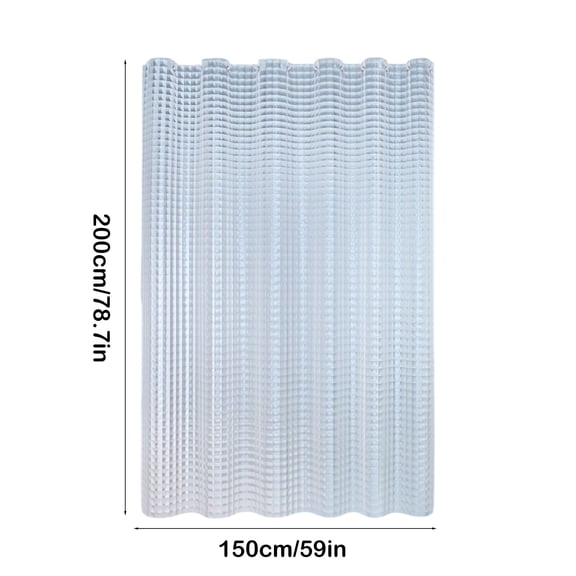Rkxzt Translucent Shower Curtain,Clear Thickened Waterproof Shower Curtain Plastic 59x78.7 Inch 1 Piece Bathroom Partition Door Window Hanging,Bathroom