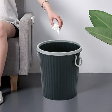 Rkxzt Trash Can Household-Large Capacity Uncovered Wastebasket,Trash Bin for Bathroom,Kitchen,and Office,Living Room Barrel,Small Space Trash Bin