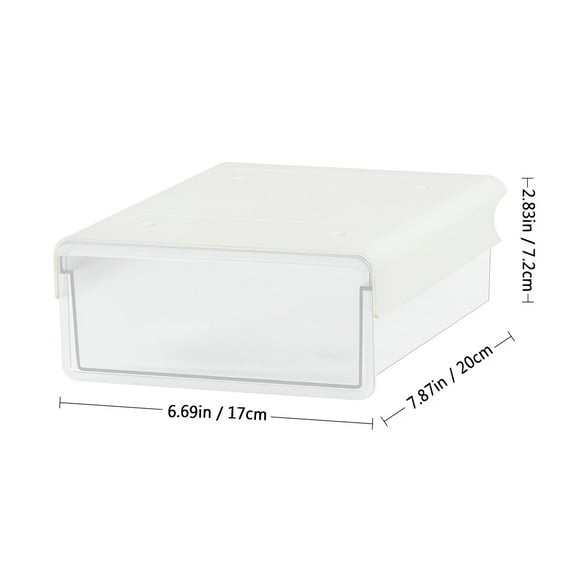 Rkxzt Under-Table Invisible Drawer Storage Box Under Desk Drawer Storage Box White Plastic Organizer 7.87x6.69x2.83in 5KG Capacity Hidden Sticker Mount