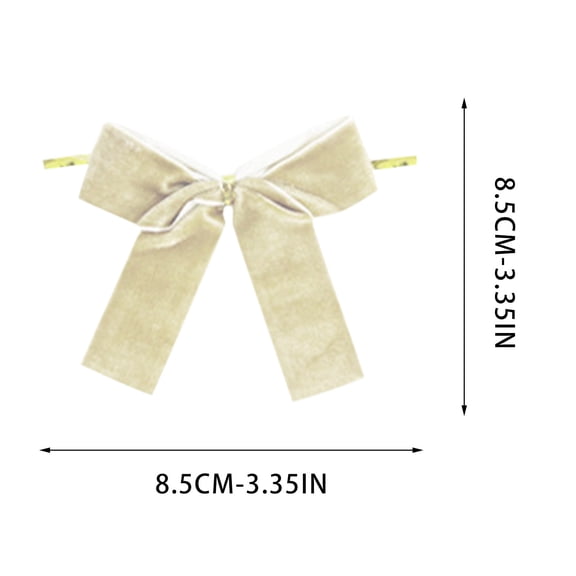 Rkxzt Velvet Knot Velvet Christmas Tree Bows 12-Pack Decorative Holiday Wreath and Garland Bows,Holiday Products|Cloth,Khaki