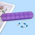 thumbnail image 1 of Rkxzt Weekly Pill Organizer 1 Time a Day. Travel Pill Box 7 Day Extra Large Compartments Vitamin Holder. Daily Pill Container 7day XL Medicine Dispenser for Fish Oil Case (Purple), 1 of 6