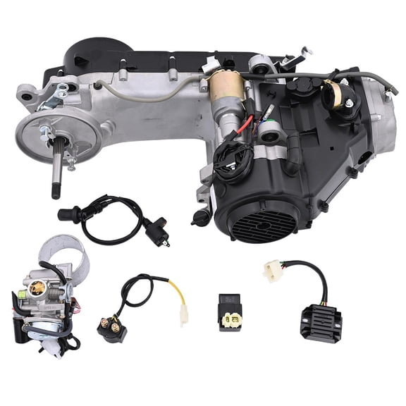 Rlfearl Complete LongCase 4Stroke Engine Motor for 150CC GY6 Single Cylinder