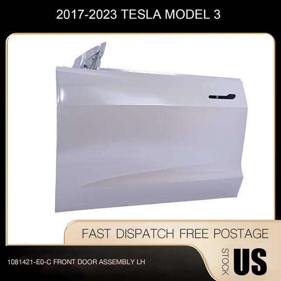 Rlfearl Front Left Driver Side Door Shell Panel for Tesla Model 3 2017-2023 1081421-E0-C