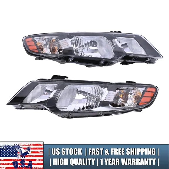Rlfearl Headlight Lamp Assembly Pair Left Right Light Set for Kia Forte Koup 2010 2011 2012 2013