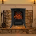 thumbnail image 1 of Rlietter Electric Fireplace Heater, Indoor Fireplace Heater with 3D Realistic Flame Landscape Effect, Adjustable Thermostat, Overheating Safe Design, Two Heat Settings, 750W/1500W, 1 of 1