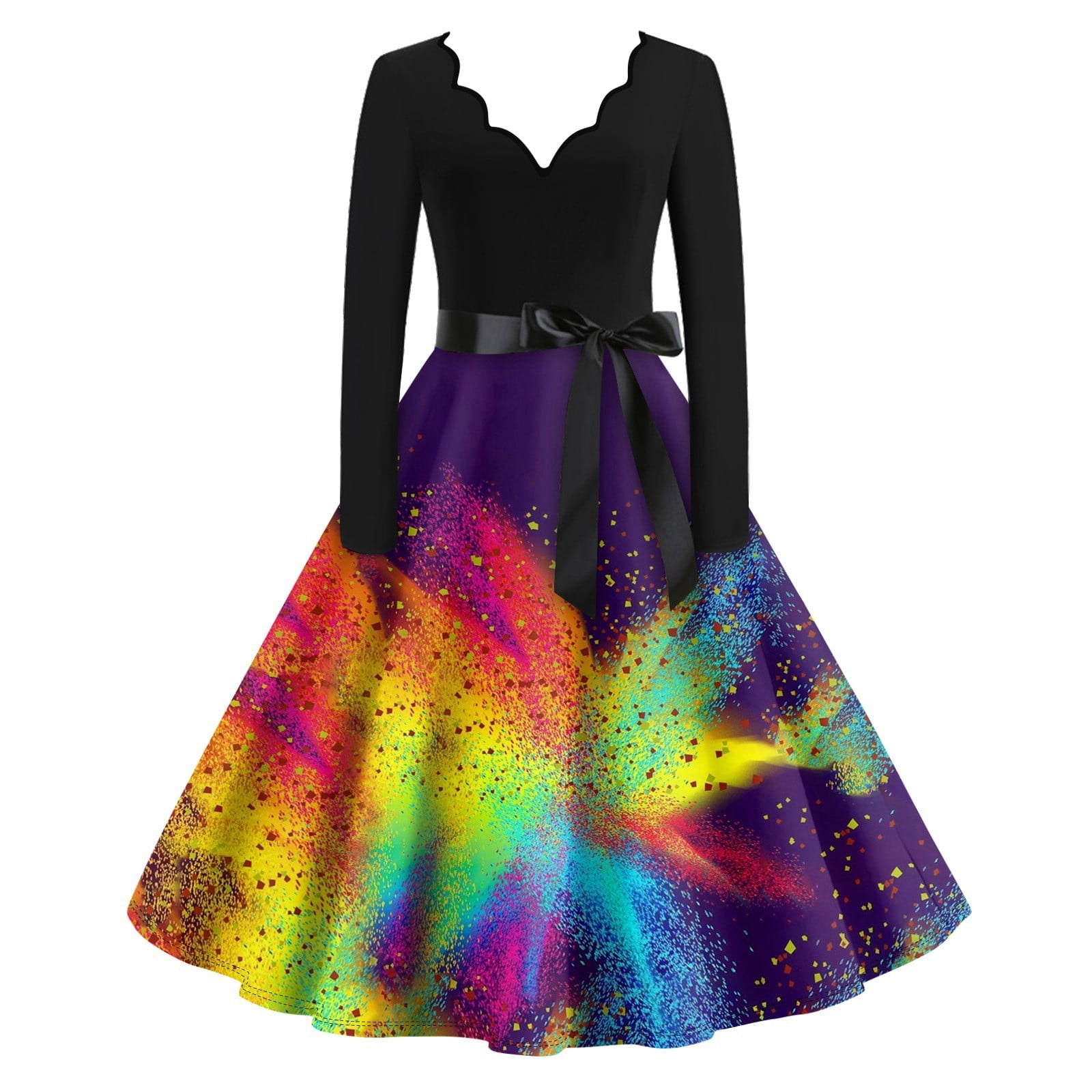 Rlmidhb 2025 Mardi Gras Dresses for Women Carnival Oversized Yellow