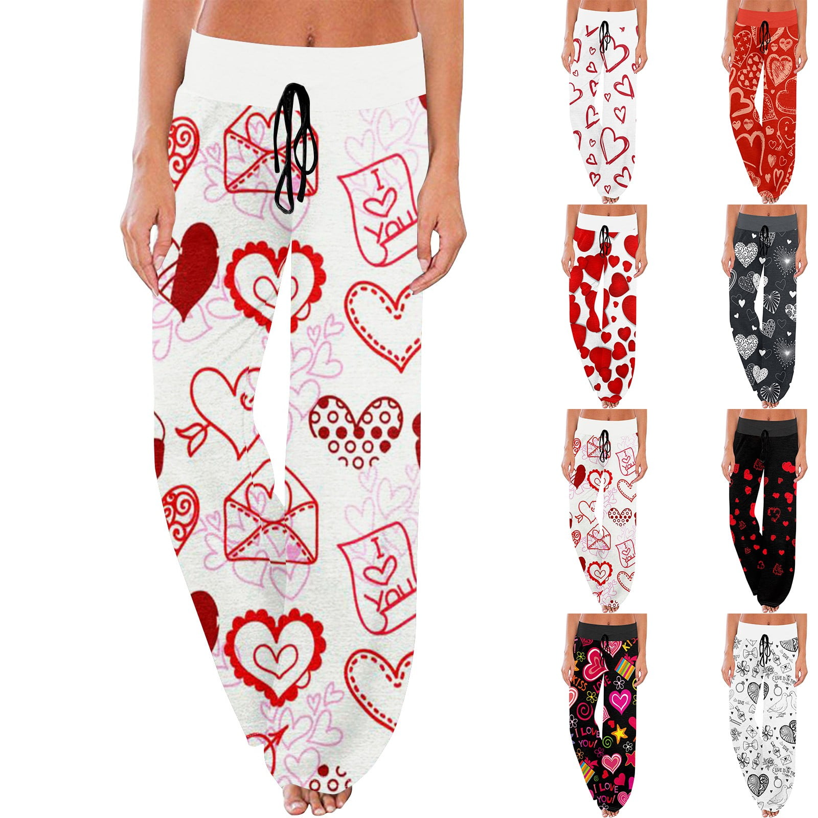 Rlmidhb 2025 Valentine's Day Pajama Pants for Women Lightweight Cotton