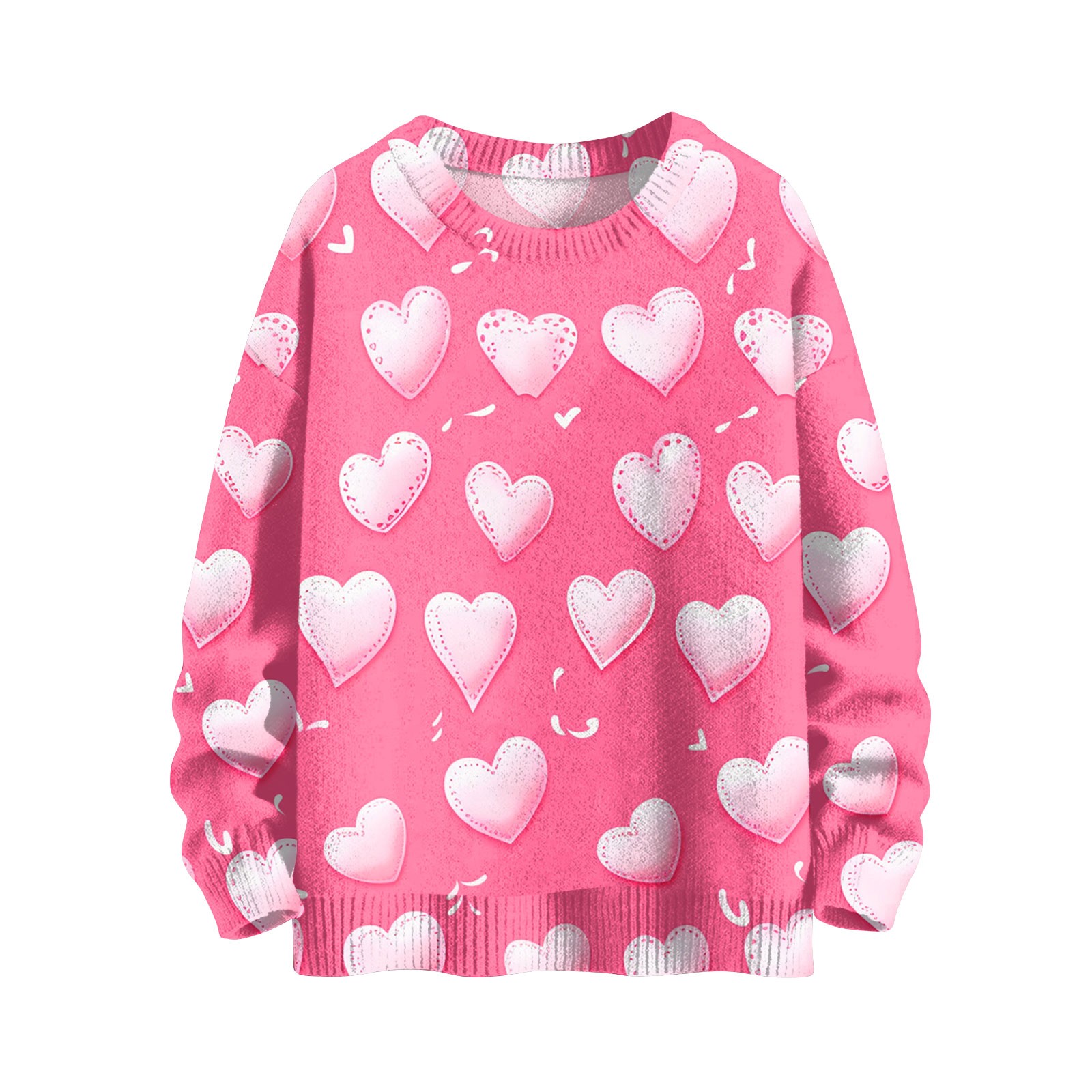 Rlmidhb 2025 Valentine's Day Sweatshirts for Women Fall Love Heart Knit
