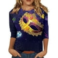 Rlmidhb Glitter Print Graphic Tees Carnival Women Mardi Gras Mardi Gras