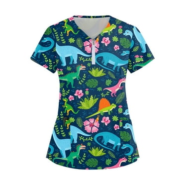 Rlmidhb Green Scrub Tops for Women Nurse Uniform Half Zip Up Zip up Nurse Scrubs
